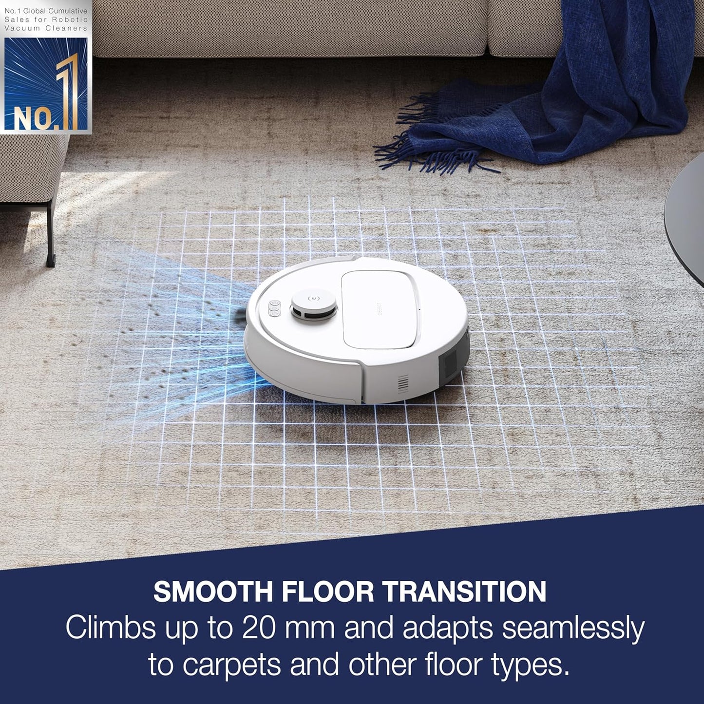 ECOVACS DEEBOT N30 Robot Vacuum &amp; Mop | 10,000 Pa | 5200mAh | TrueMapping | 2-in-1 Smart Cleaner | Suraj Electronics Delhi NCR