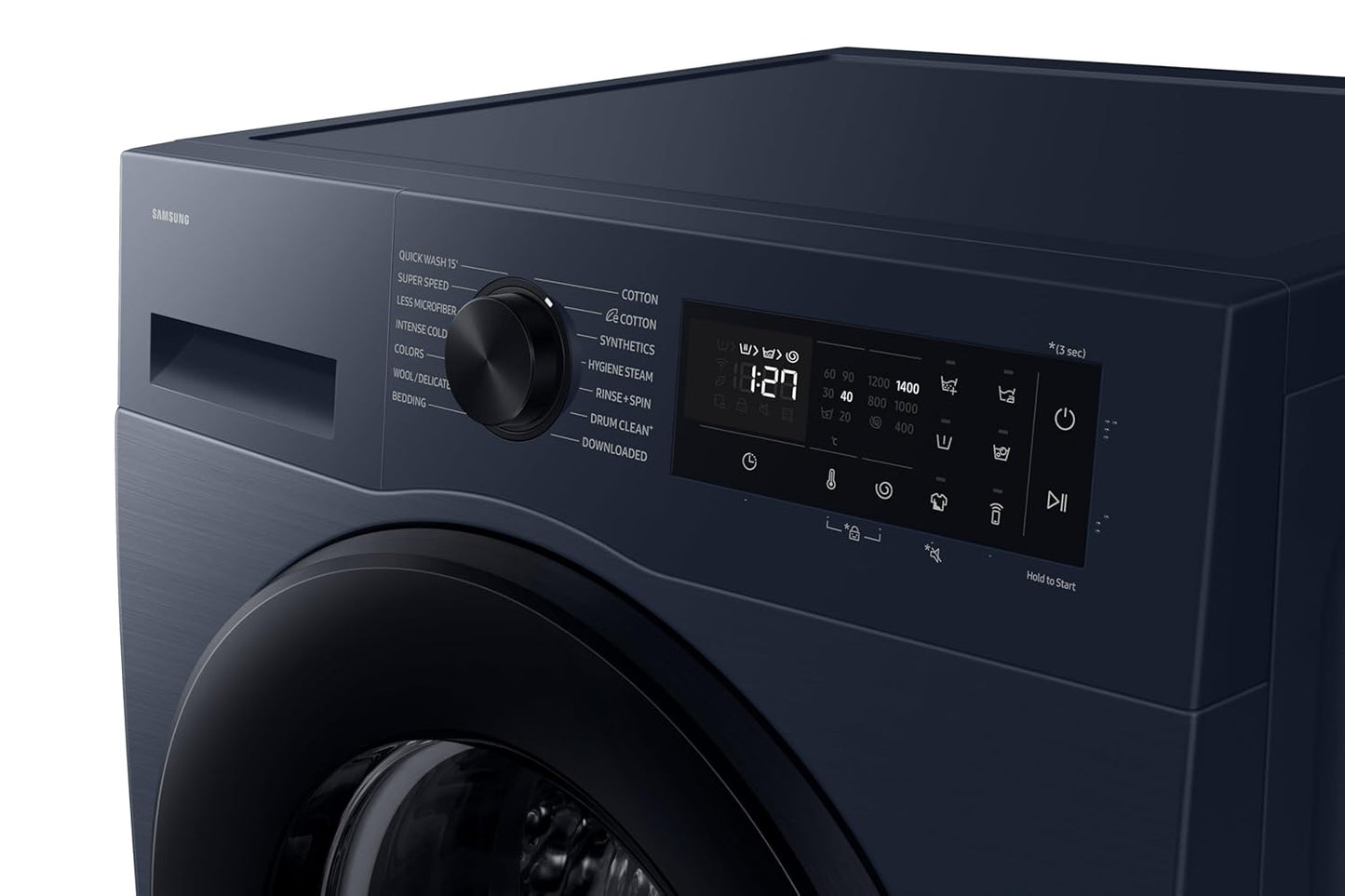 Samsung WW90DG5U24ASTL 9 Kg 5 Star Wi-Fi Enabled Front Load Washing Machine with Super Speed, Hygiene Steam, Inverter Motor & Inbuilt Heater (Navy, 2025 Model)
