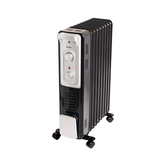 Glen HA7015OR9 Oil Filled Radiator Room Heater 2000W with Turbo Ceramic Fan400W Black  - 9 Fin