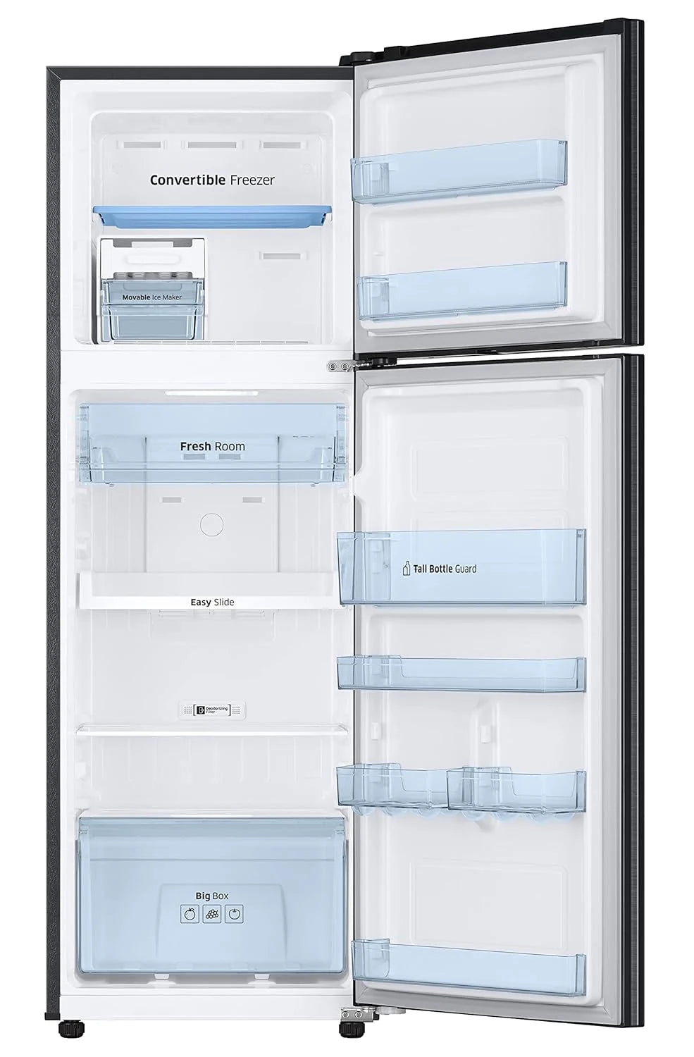 Samsung RT30C3732BX/HL 256L 2 Star Inverter Frost-Free Convertible 3 In 1 Double Door Refrigerator Appliance (Luxe Brown )