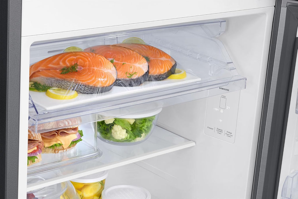 Samsung RT38DG5A2BS8HL 350 L,Convertible 5-in-1, Digital Inverter, Frost Free Double Door, WiFi Enabled Bespoke AI Refrigerator ( Elegant Inox, Silver)