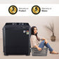 LG P1155SKAZ 11 Kg 5 Star Wind Jet Dry Rat Away Technology Semi-Automatic Top Loading Washing Machine ( Roller Jet Pulsator, Punch + 3, Middle Black)