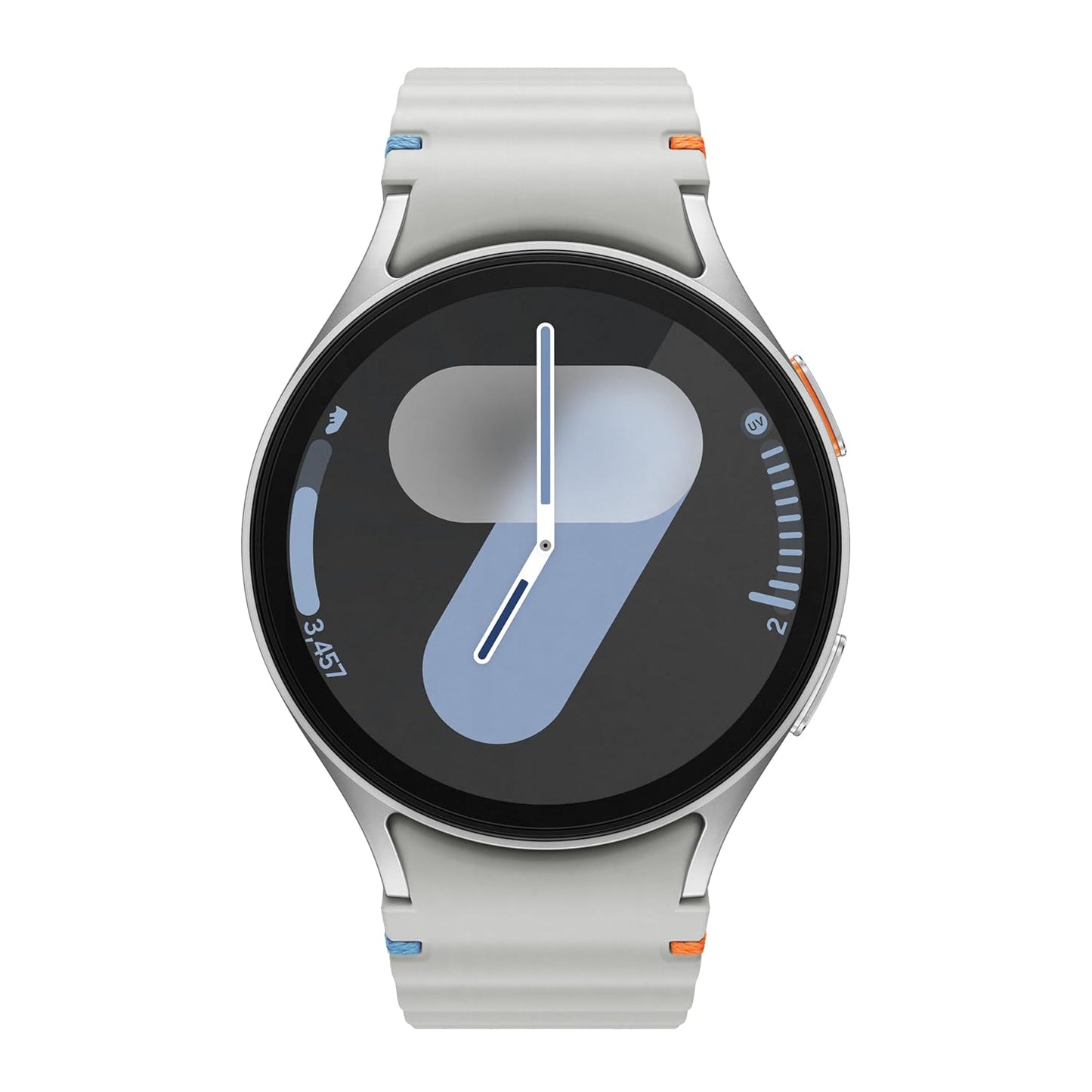 Samsung Galaxy Watch 7 (44mm, Silver, BT) with 3nm Processor | Dual GPS | Sapphire Glass & Armour Aluminum | 5ATM & IP68 | HR, SpO2, BP & ECG Monitor