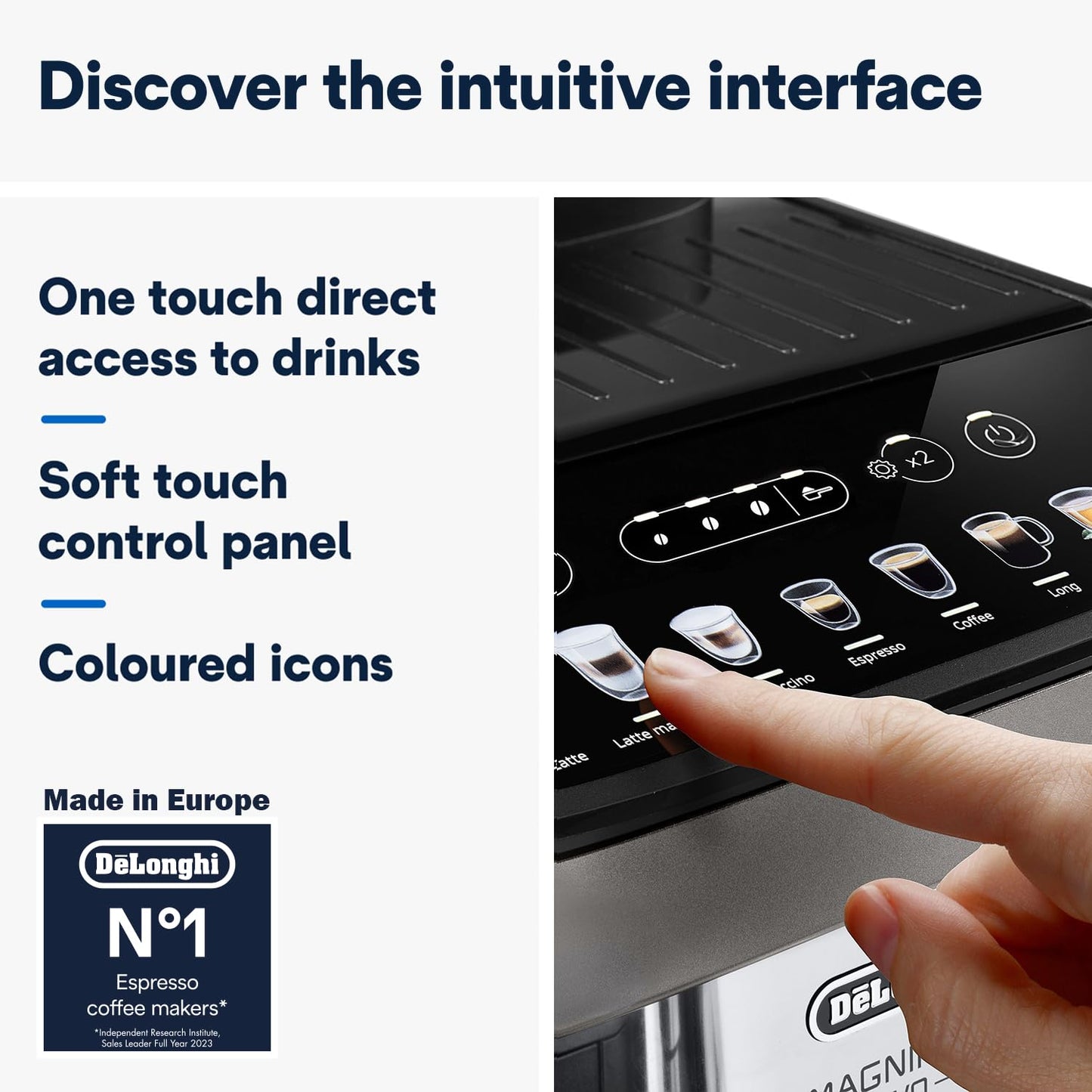Delonghi Ecam290.81 TB- Magnifica Evo|Bean To Cup Fully Automatic Coffee Machine|7 One-Touch Recipes - Latte, Espresso, Cappuccino & More|15 Bar Pressure|1450 W|Free Demo & Installation(Titanium Black)