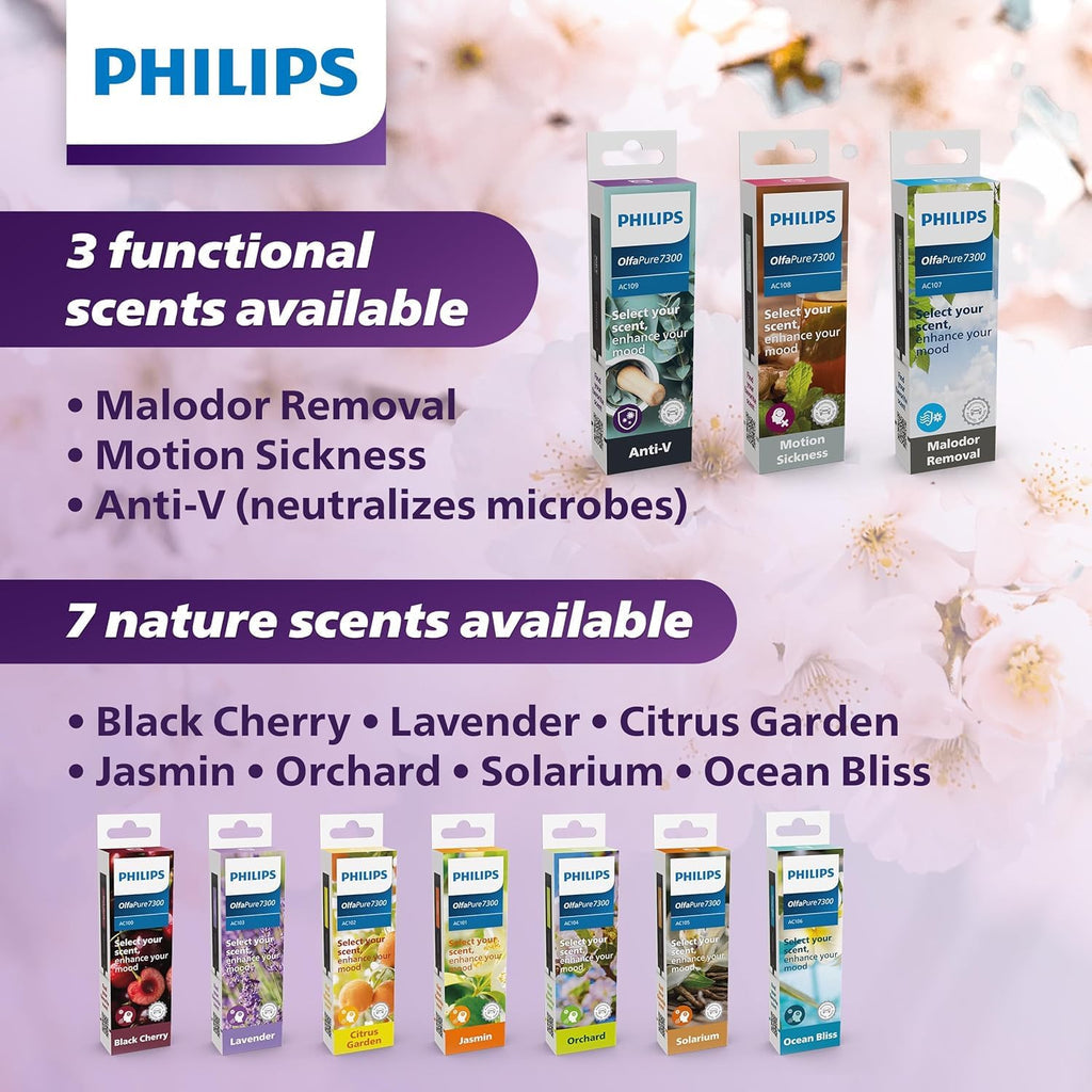 Philips Cartridge - Black Cherry - with Long Lasting Notes of Almonds, Vanilla, Raspberry and Caramel - Designed to Work with Philips OlfaPure 7100 Relax Kit