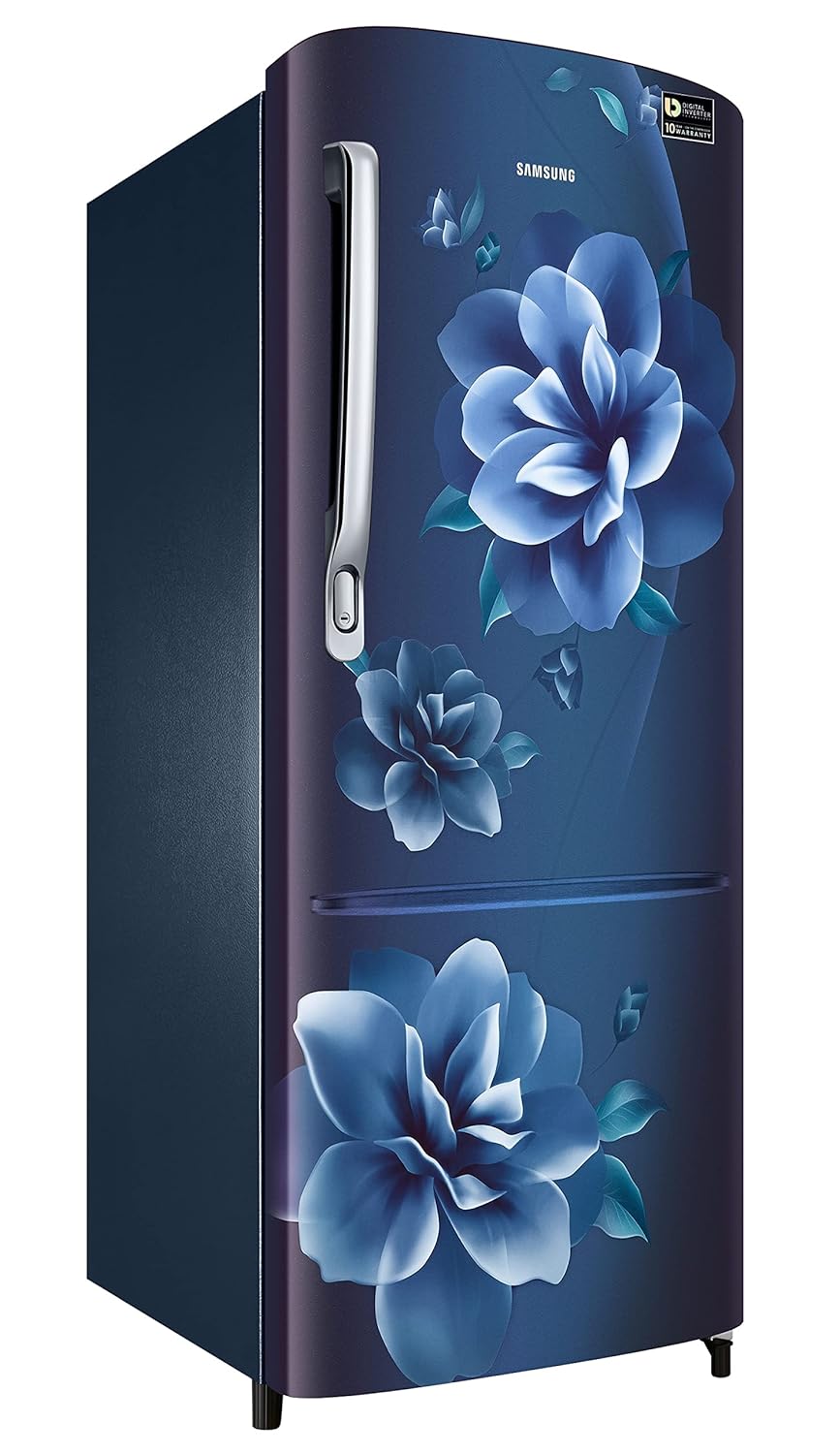 Samsung RR24C2723CU/NL 223L 3 Star Inverter Single Door Refrigerator (Camellia Blue) | Digital Inverter, Solar Compatible, Toughened Glass Shelves