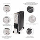 Glen HA7015OR13 13-Fin 2500W Oil Filled Radiator Room Heater with 400W Turbo Ceramic Fan, Adjustable Thermostat, ISI Certified, Noise-Free Heating – Made in India