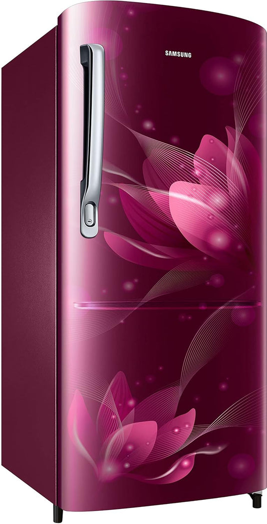 Samsung RR20C2712R8/NL 183 L, 2 Star, Digital Inverter, Direct-Cool Single Door Refrigerator ( Blooming Saffron Red)