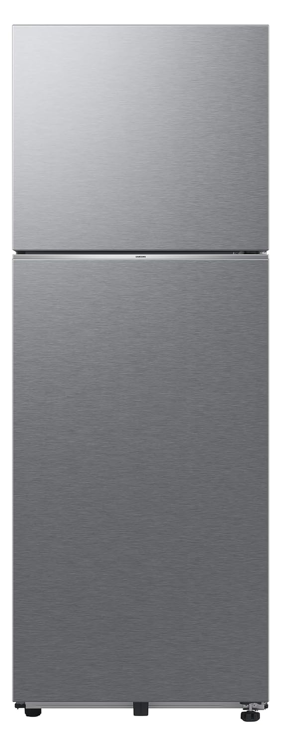 Samsung RT34DG5A4DSLHL 330 L, 3 Star, Convertible 5-in-1, Digital Inverter, Frost Free Double Door, WiFi Enabled Bespoke AI Refrigerator ( Real Steel, Silver)