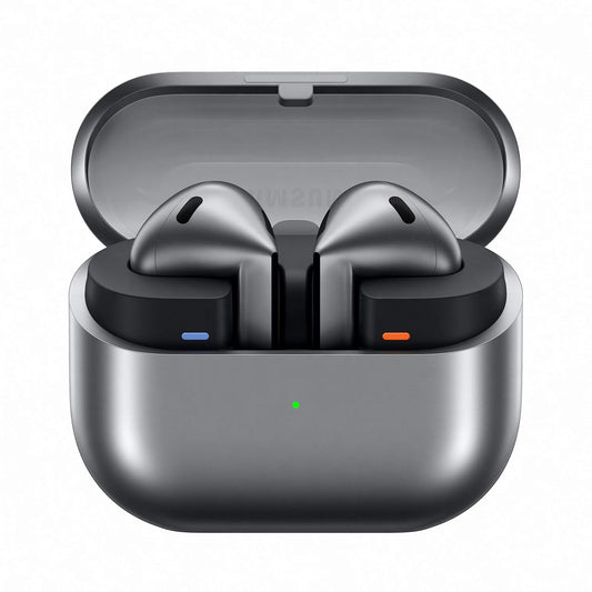 Samsung Galaxy Buds 3 (Silver) with Galaxy AI powered Real-time Interpreter | 24-bit Hi-Fi Audio | Up to 36H battery | IP57