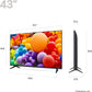 LG 43UT73006LA 43 Inch 4K UHD Smart LED TV (Ashed Blue) with α5 AI Processor Gen7, HDR10 Pro, FILMMAKER Mode, Alexa Built-In, Game Optimiser & webOS