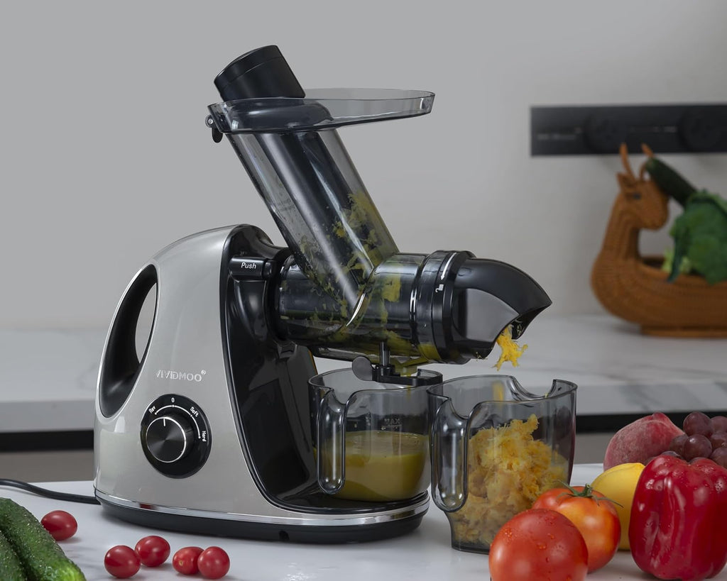 Russell Hobbs RJE150H 150W Cold Press Slow Juicer with 500ml Jug, Wide 79mm Feed Chute, Quiet Operation, Reverse Function & 2-Year Warranty