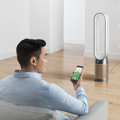 Dyson TP09 Wi-Fi Enabled Air Purifier Cool (White/Gold, HEPA H13, Formaldehyde Sensor, Air Multiplier Technology)