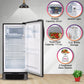 LG GL-D211HESZ 201 L 5 Star Direct-Cool Inverter Single Door Refrigerator ( Ebony Sheen, Base Stand with Drawer & Smart Connect, Gross Volume- 204 Ltr.)