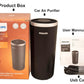Philips GoPure Style S3601 Car Air Purifier with HEPA filteration captures particles as small as 0.004um (Equivelant to H14 Grade), UVC light eliminating >99.9% of bacteria and viruses, Ozone free certified product.