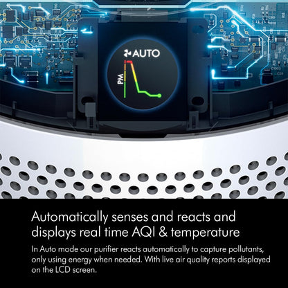 Dyson HP10 Hot+Cool Gen1 Air Purifier – HEPA H13 Filter, 99.95% Filtration, Heating & Cooling, 350° Oscillation, Real-Time Air Monitoring (White/Silver)