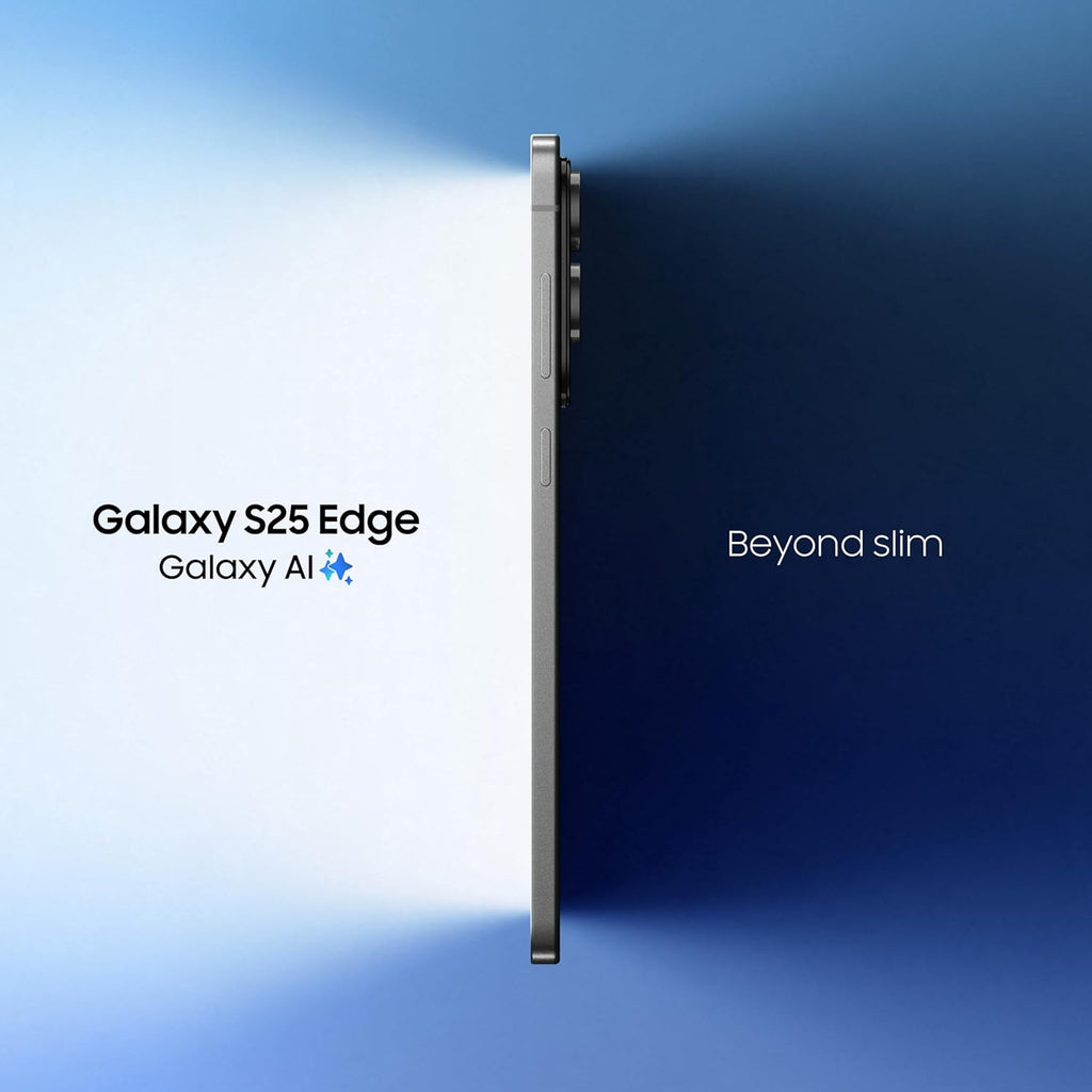 Samsung Galaxy S25 Edge 5G AI Smartphone (Titanium JetBlack, 12GB RAM, 512GB Storage) | Precision Built with Titanium | Ultra-Sleek and Premium with a 200 MP Camera | Snapdragon 8 Elite for Galaxy
