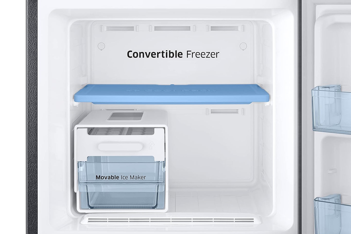 Samsung RT30C3732BX/HL 256L 2 Star Inverter Frost-Free Convertible 3 In 1 Double Door Refrigerator Appliance (Luxe Black )