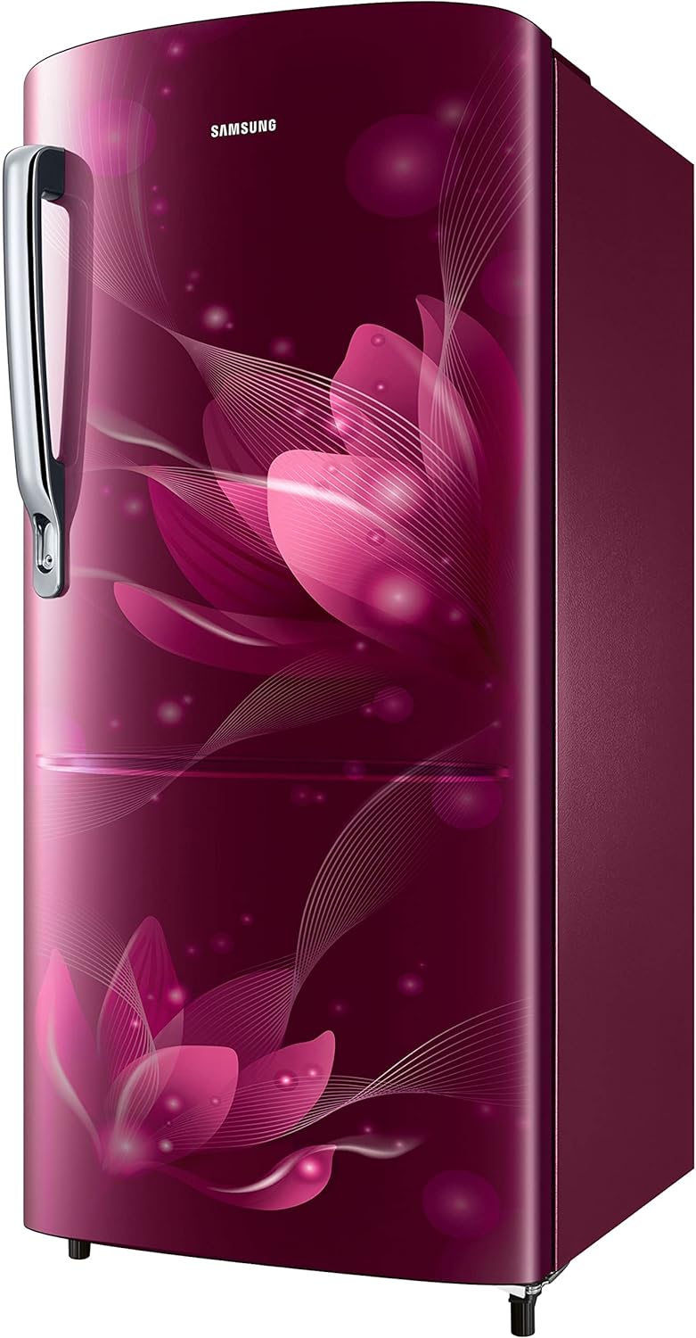 Samsung RR20C2712R8/NL 183 L, 2 Star, Digital Inverter, Direct-Cool Single Door Refrigerator ( Blooming Saffron Red)