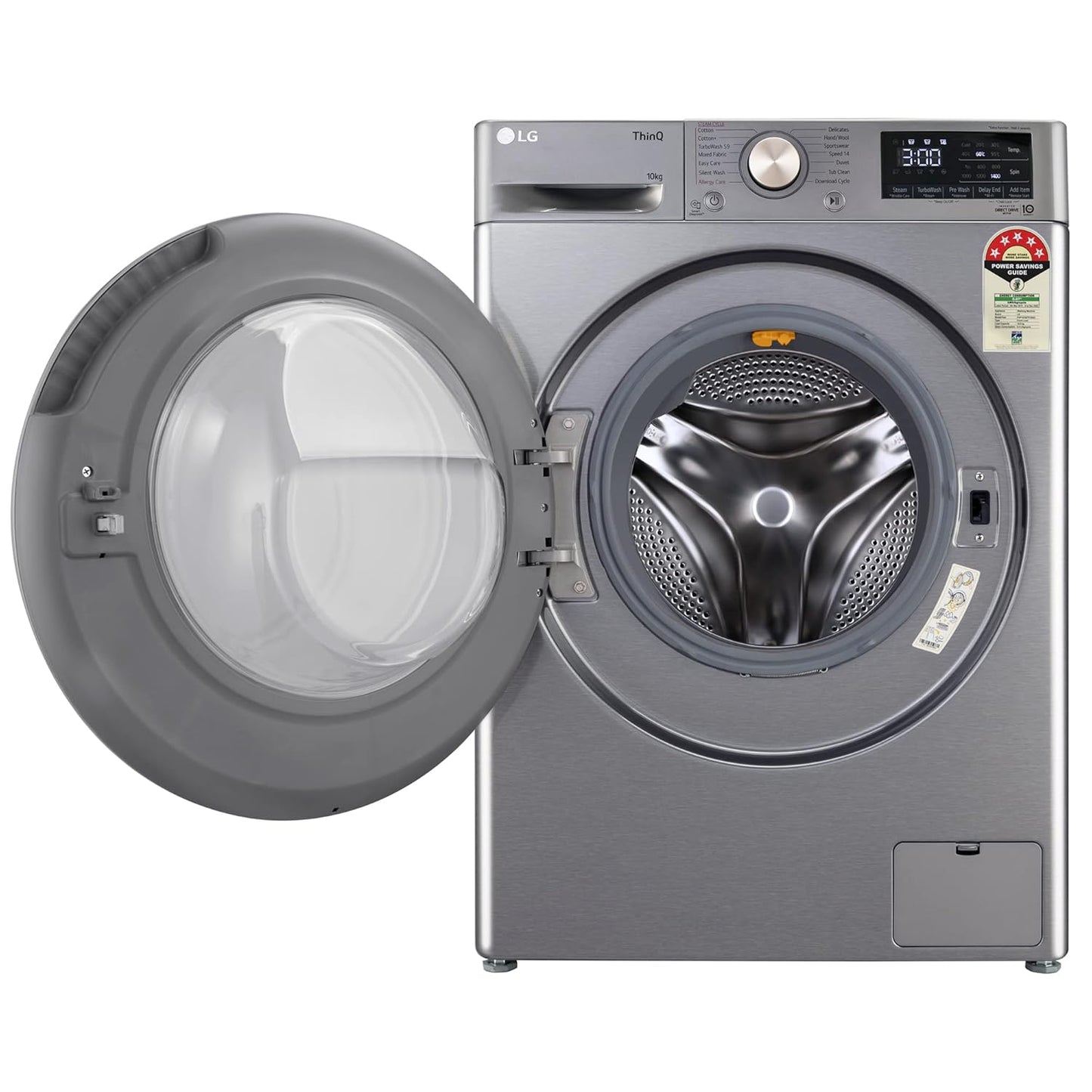 LG FHP1410Z7P 10 Kg 5 Star Ai Direct Drive Wi-Fi Inverter Fully Front Load Automatic Front-Loading Washing Machine  Turbowash & Steam For Hygiene Wash, Platinum)