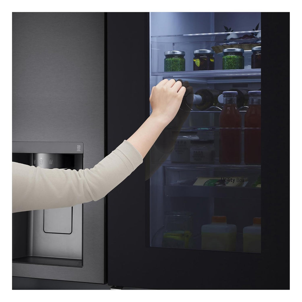 LG GL-X257AMC3 630 L Inverter Side-by-Side Refrigerator (2025 Model, InstaView Door-in-Door, Wi-Fi Enabled, Black, Water & Ice Dispenser, Hygiene Fresh+)