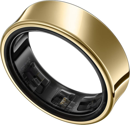 Samsung Galaxy Ring, with Smart AI, Size First W/Sizing Kit, No App Subscription, Fitness Monitor, Sleep Tracker, Up to 7-Day Battery, Size 12, Titanium Gold