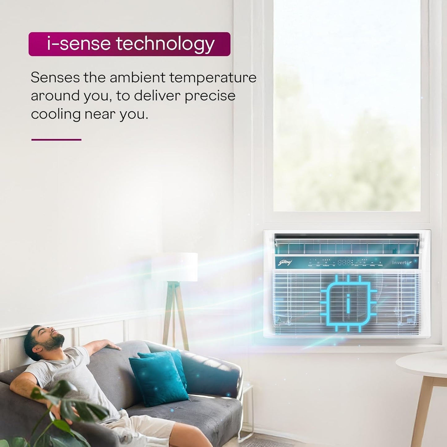Godrej WIC 18XTC5 WYA 1.5 Ton 5 Star Inverter Window AC | 5-in-1 Convertible Cooling | Copper Condenser | Pure Air Filter | 2025 Model | White | Made in India