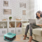 Crompton Insta Comfort Heater 2000 Watts Heat Convector with Adjustable Thermostats, Hybrid Cyan, Standard