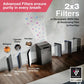 SHARP FX-S120M-H Smart Air Purifier for Home | 930 Sq Ft Coverage | Wi-Fi Control | H14 HEPA Filter | PM2.5 Display | Real-Time Air Quality, Temperature & Humidity Monitoring | Charcoal Gray