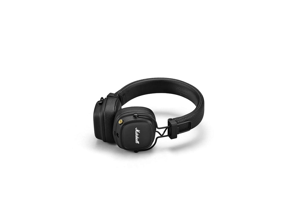 Marshall Major IV Wireless Bluetooth On-Ear Headphones with Mic | 80+ Hours Playtime | Wireless Charging | Signature Sound | Black