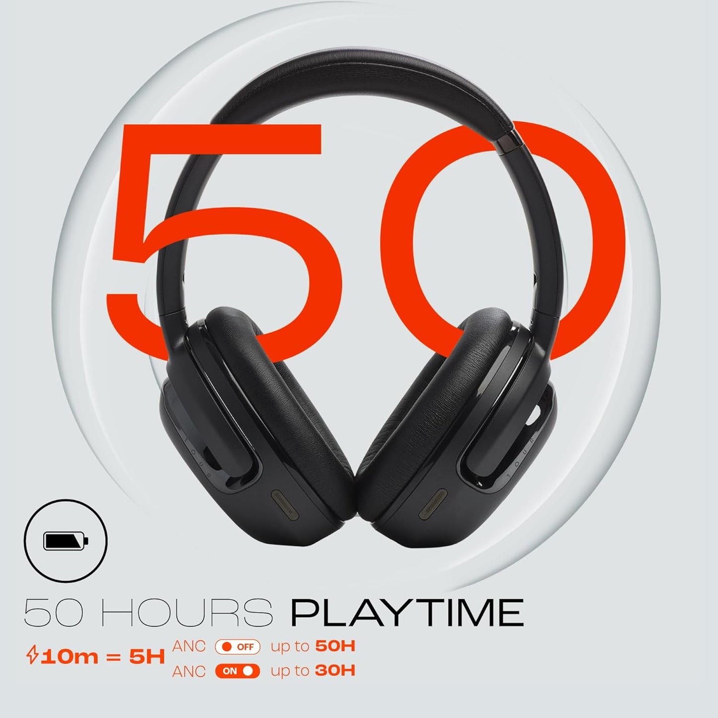 JBL Tour One M2 Adaptive Noise Cancelling Over-Ear Headphones with Hi-Res Audio, Spatial Sound, 50Hrs Battery, Quick Charge, Bluetooth 5.3 LE, Multi-Point Connectivity, Built-in Alexa – Black | Suraj Electronics