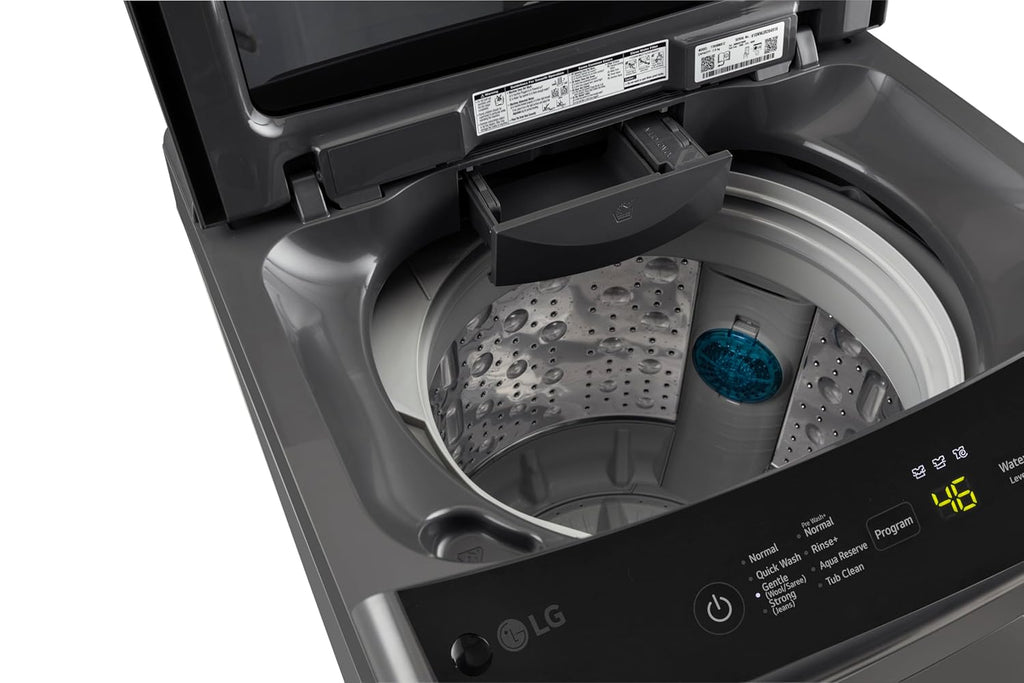 LG T75VBMB1Z 7.5 Kg 5 Star Fully Automatic Top Load Washing Machine with Smart Inverter, TurboDrum & Auto Pre Wash – Middle Black