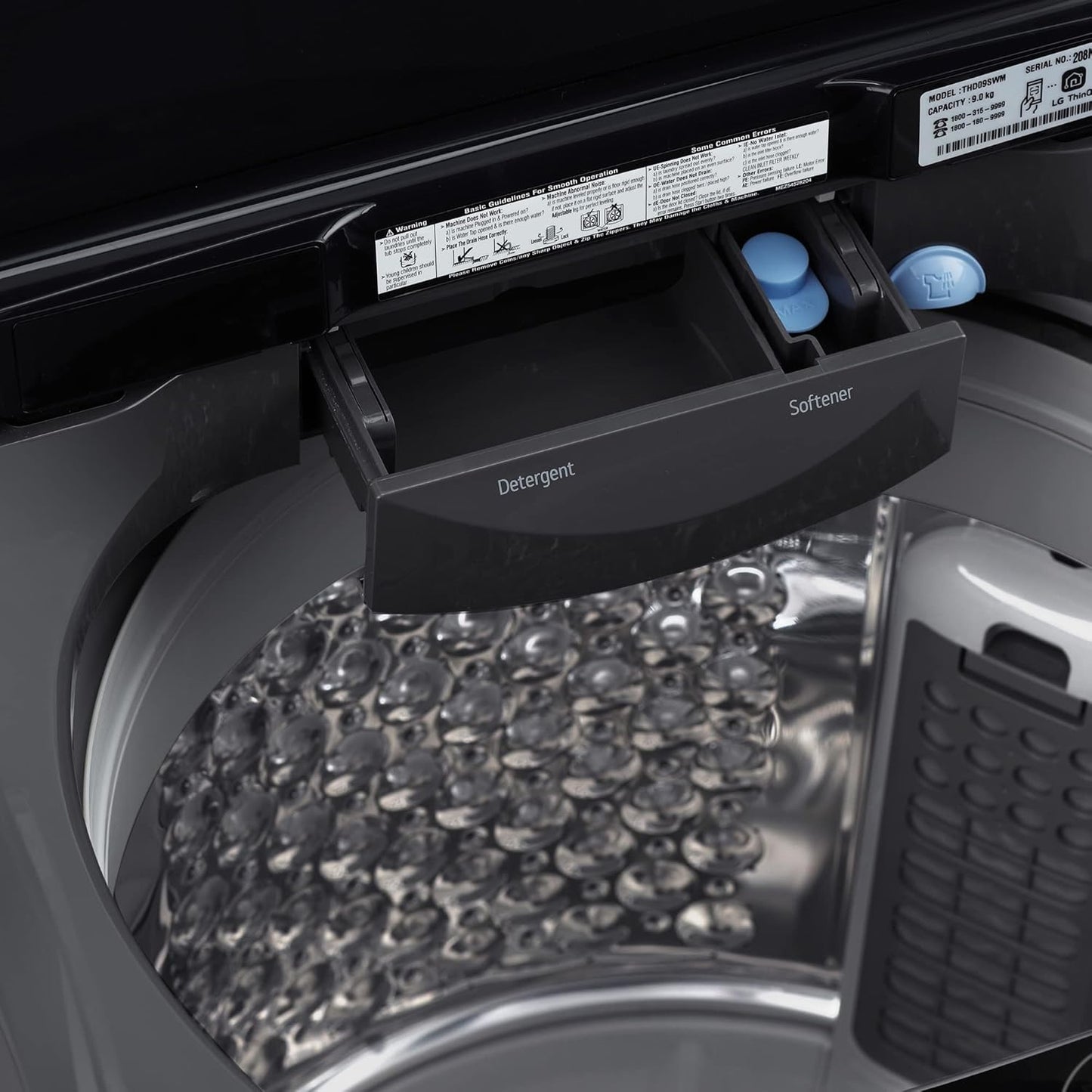 LG THD10NWM 10 Kg 5 Star Inverter Wi-Fi Fully-Automatic Top Load Washing Machine ( Middle Black, AIDD Technology)