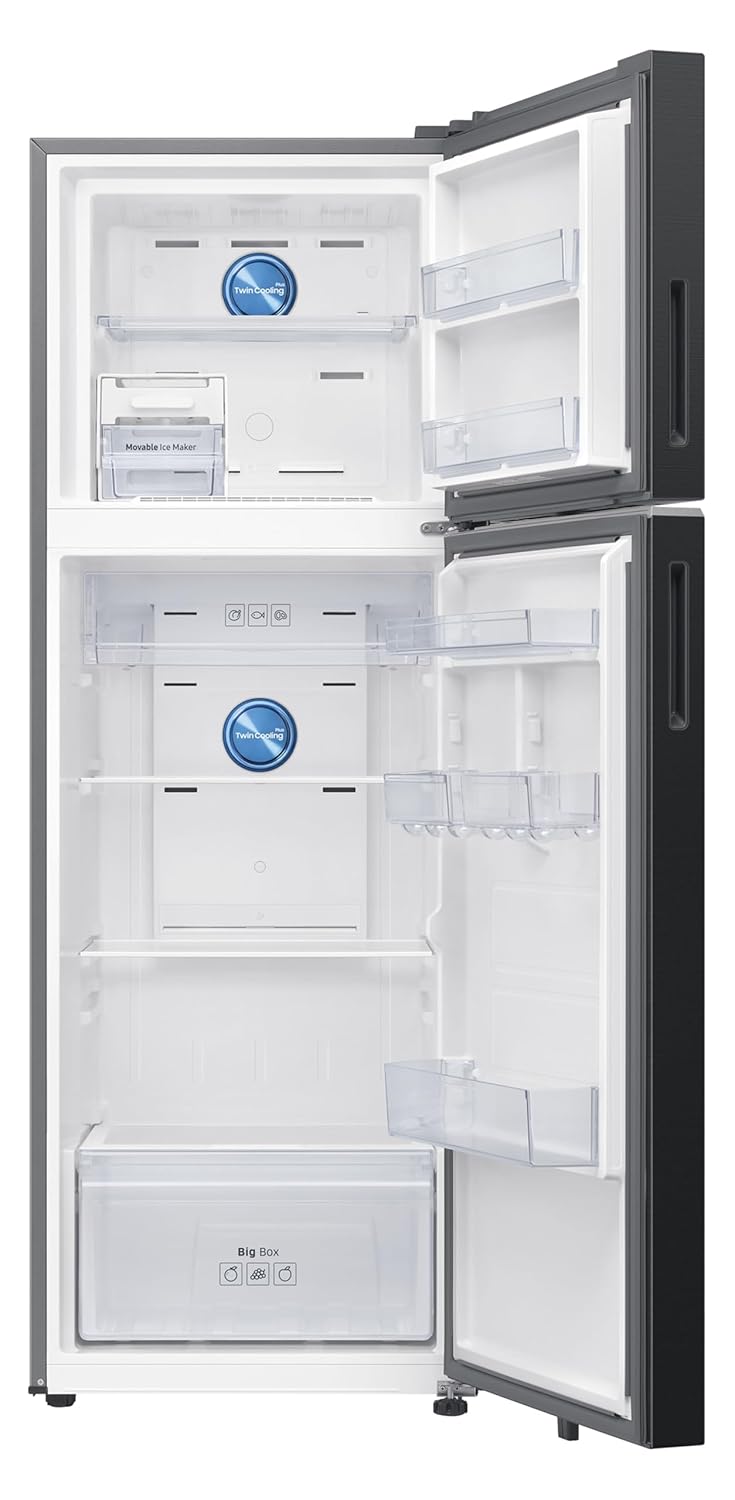Samsung RT38DG5A2BBXHL 350 L, 2 Star, Convertible 5-in-1, Digital Inverter, Frost Free Double Door, WiFi Enabled Bespoke AI Refrigerator ( Luxe Black)