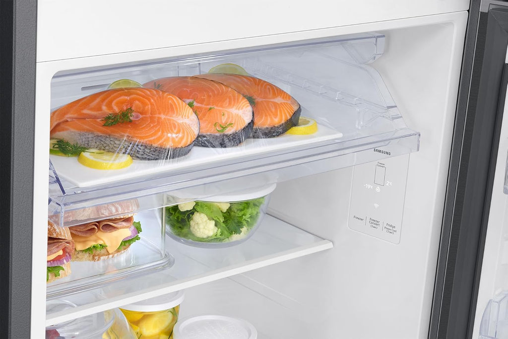Samsung RT38DG5A2BBXHL 350 L, 2 Star, Convertible 5-in-1, Digital Inverter, Frost Free Double Door, WiFi Enabled Bespoke AI Refrigerator ( Luxe Black)