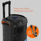 FINGERS RollingParties-51 Bluetooth Trolley Speaker with Powerful 50 W Deep Bass, RGB Lights, 15-Hour, Bundled 2 Wireless Mics & Additional 2 Mics (Rich Black)