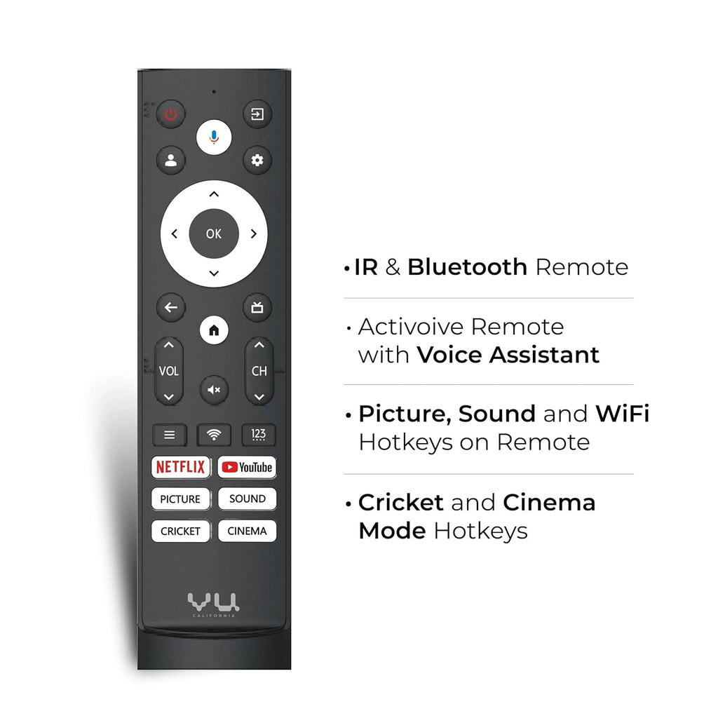 Vu 55QLED25 139cm (55”) GloQLED 4K QLED Google TV – Dolby Audio, AI Picture, 3-Year Warranty (2025)