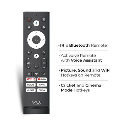 Vu 55QLED25 139cm (55”) GloQLED 4K QLED Google TV – Dolby Audio, AI Picture, 3-Year Warranty (2025)