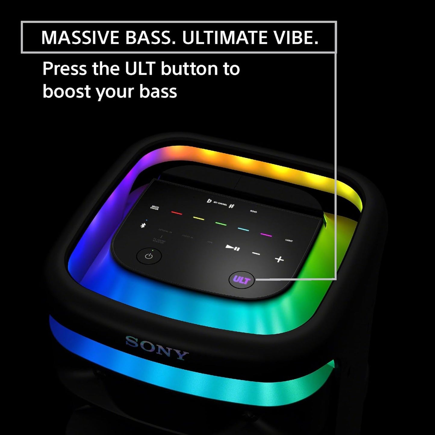 Sony ULT Tower 10 Party Speaker (SRSULT1000/C2) | 1000W | Dual ULT Bass | 360° Lights &amp; Sound | Wireless Mic | TV Booster | Suraj Electronics Delhi NCR