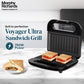 Morphy Richards Voyager Ultra 750W Sandwich Maker | Non-Stick Grill Plates, Cool Touch Handle, Compact Design | 2-Year Warranty