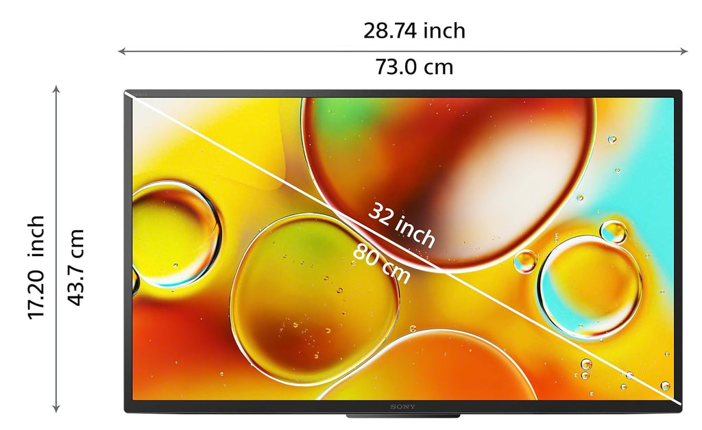 Sony KD-32W835 BRAVIA 32 Inch HD Ready Smart LED Google TV (HDR10, Dolby Audio, X-Reality PRO) – 80 cm, Black