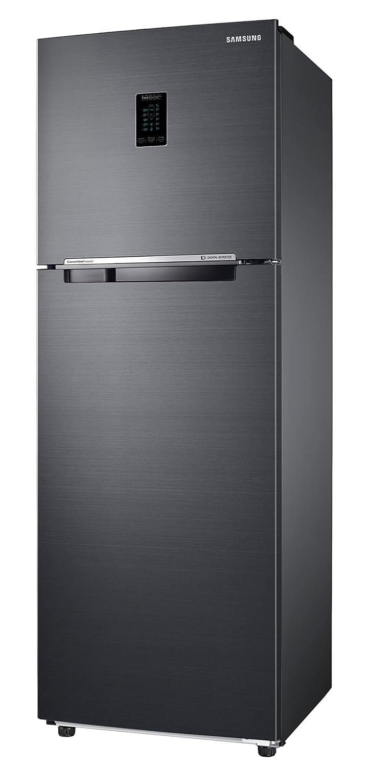 Samsung RT37C4522B1/HL 322L 2 Star Inverter Frost-Free Convertible 5 In 1 Double Door Refrigerator Appliance (Black Doi )
