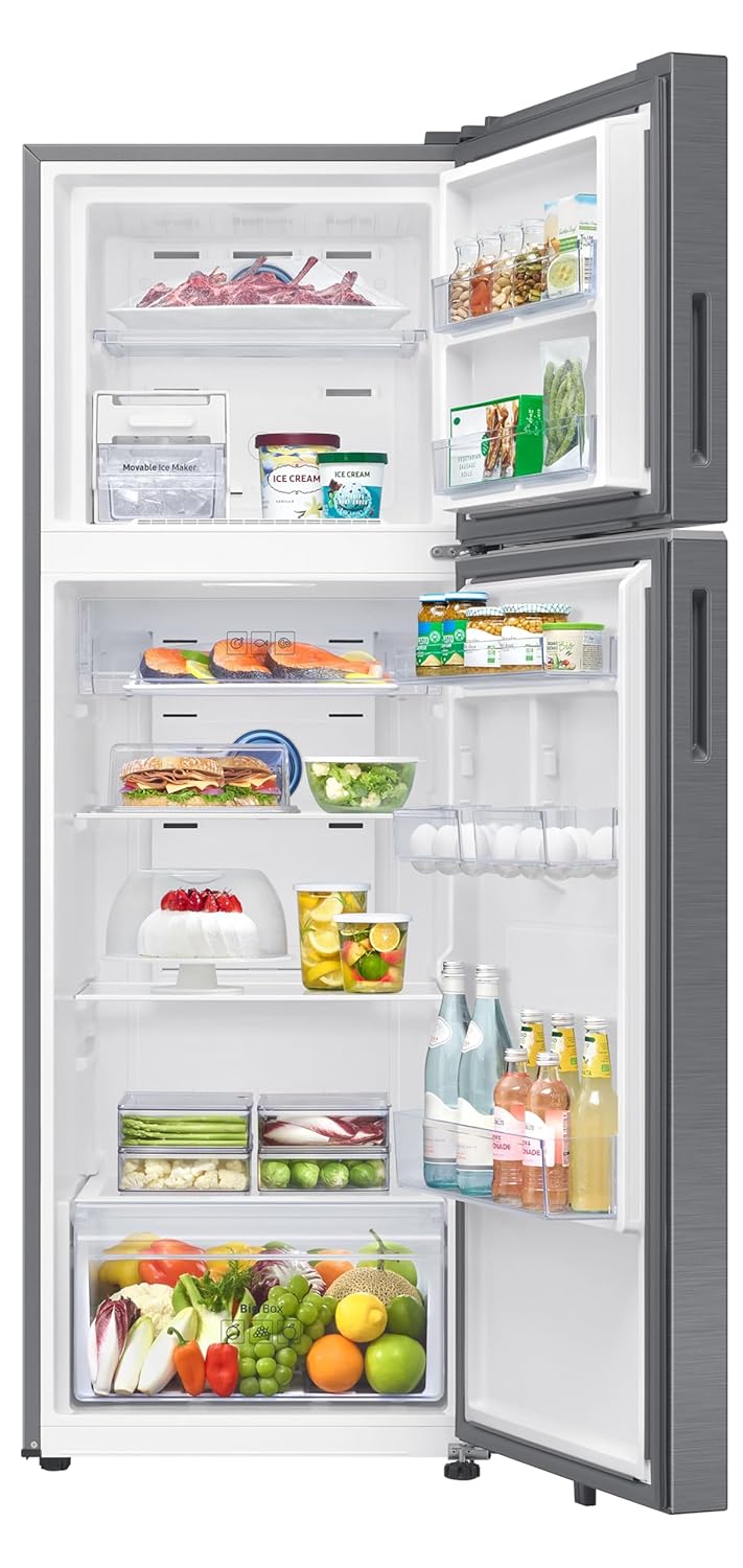 Samsung RT38DG5A2BS8HL 350 L,Convertible 5-in-1, Digital Inverter, Frost Free Double Door, WiFi Enabled Bespoke AI Refrigerator ( Elegant Inox, Silver)