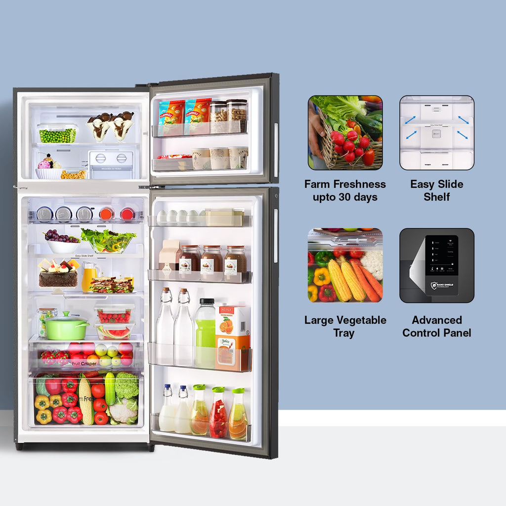 Godrej RT EONREGALIS 517B RCI MT BK 472L 2 Star Inverter Frost Free Double Door Refrigerator (Matte Black, Nano Shield Technology, Movable Ice Tray)
