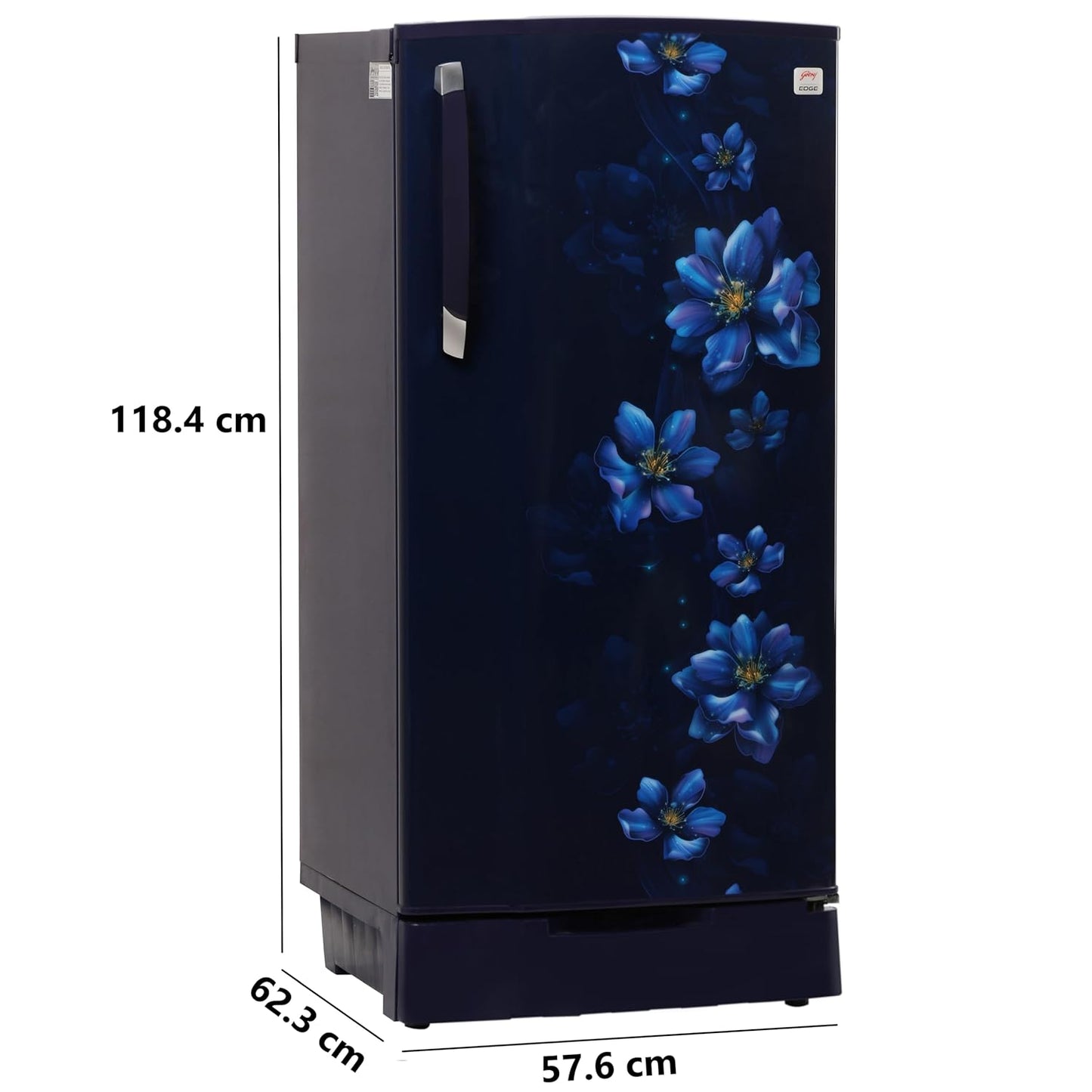 Godrej RD EDGE 205A THF BR BL 180 L 1 Star Direct Cool Advanced Capillary Technology With Jumbo Vegetable Tray Single Door Refrigerator (Berry Blue)