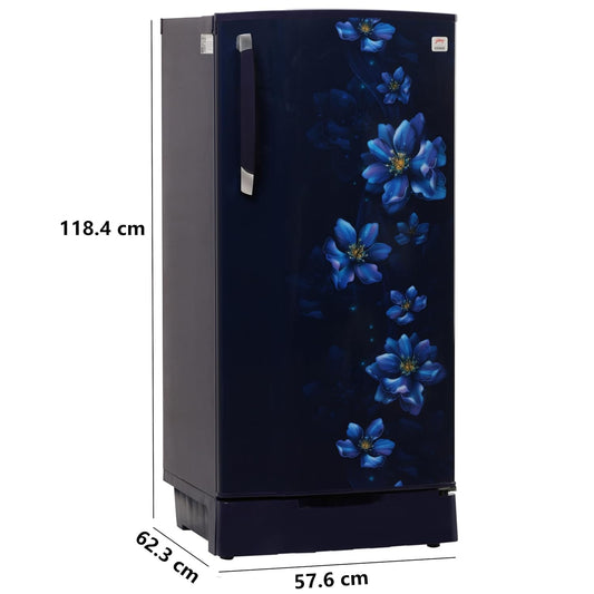 Godrej RD EDGE 205A THF BR BL 180 L 1 Star Direct Cool Advanced Capillary Technology With Jumbo Vegetable Tray Single Door Refrigerator (Berry Blue)