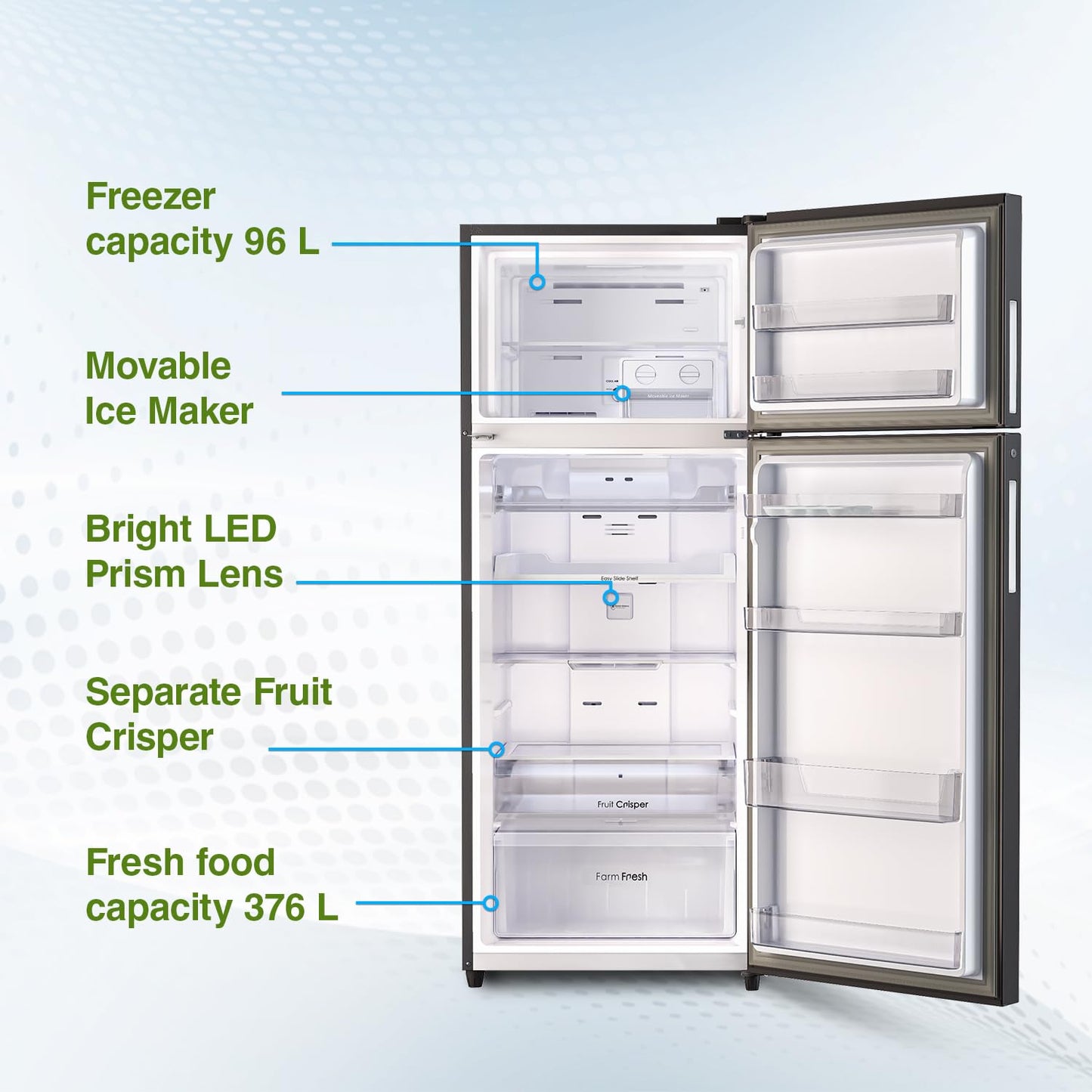 Godrej RT EONREGALIS 517B RCI CH GD 472Litre 2 Star  Refrigerator (Champagne Gold)