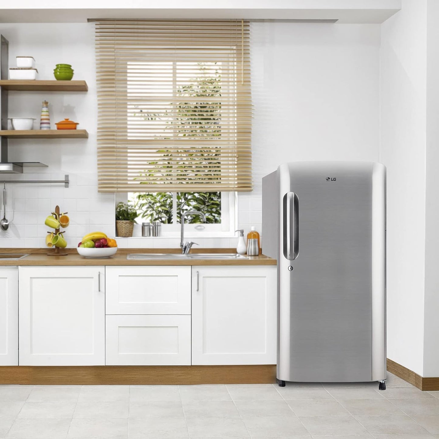 LG GL-B201APZD 185 L 3 Star Direct-Cool Single Door Refrigerator ( Shiny Steel, Fast Ice Making, Gross Volume 190 Litre)