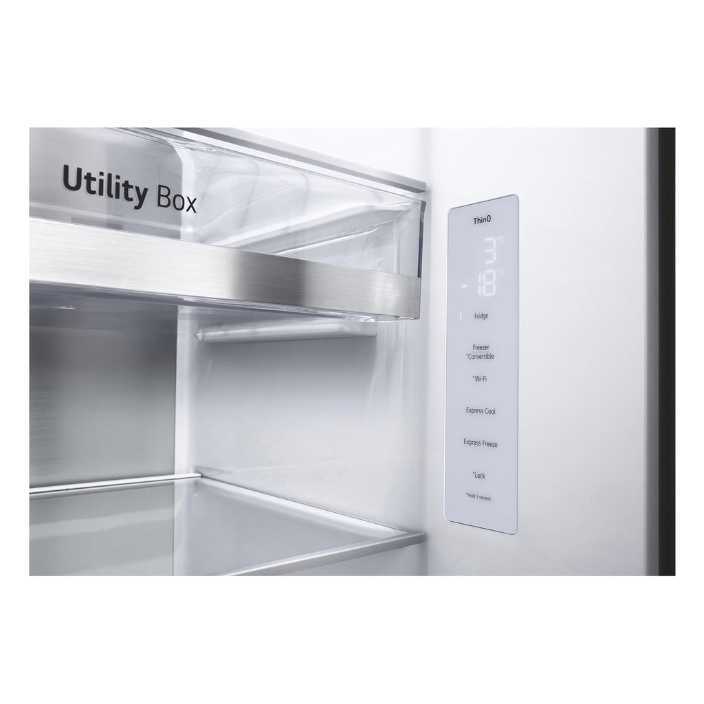 LG GL-X257AMC3 630 L Inverter Side-by-Side Refrigerator (2025 Model, InstaView Door-in-Door, Wi-Fi Enabled, Black, Water & Ice Dispenser, Hygiene Fresh+)