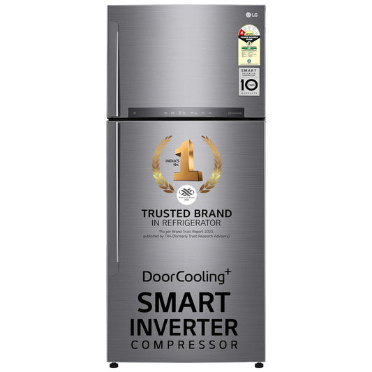 LG GN-H702HLHM 506 L Frost Free Inverter Double Door Refrigerator (Platinum Silver3) with Wi-Fi, Hygiene Fresh+, Door Cooling+ & Smart Diagnosis